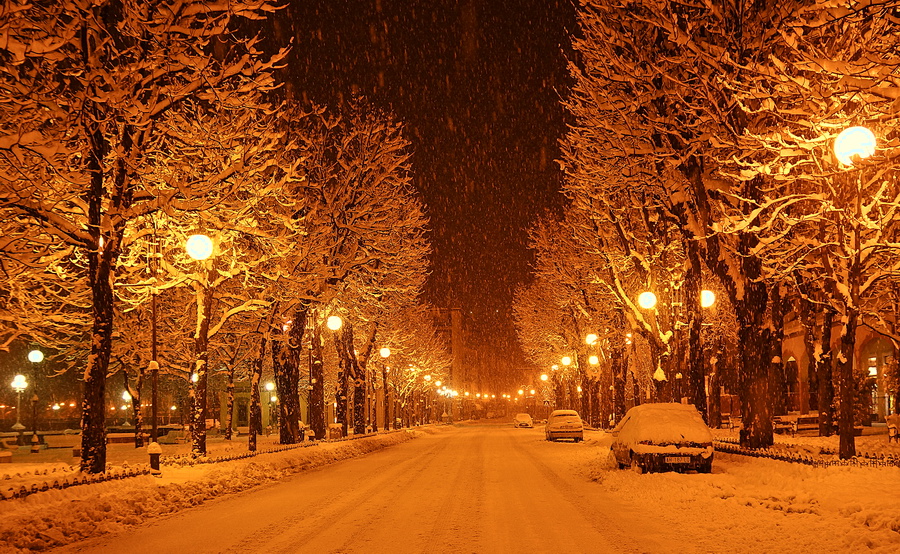 San Pellegrino Terme Snow Night Valle Brembana